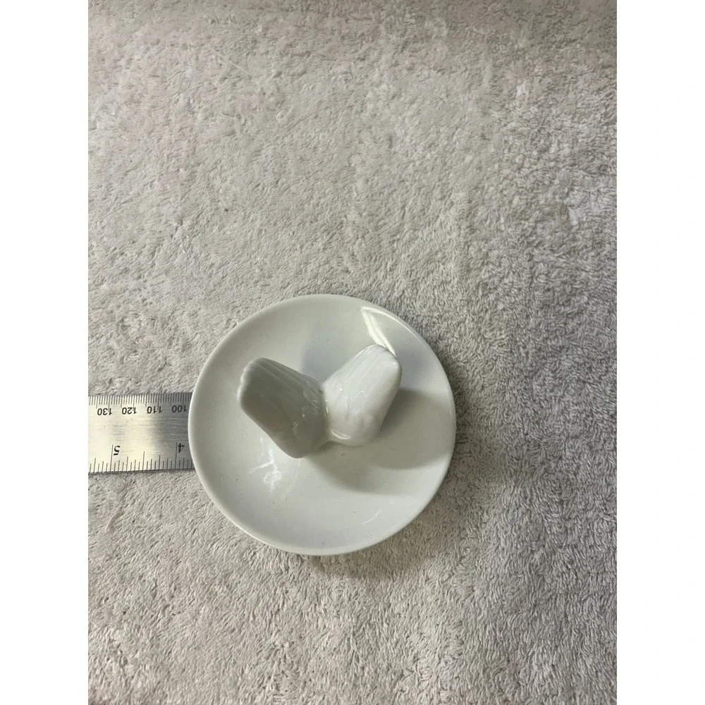 Greenbrier International White Ceramic Butterfly Ring Holder Trinket Dish 277044